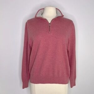 Aristo 18 women’s Azalea Melange Angus 1/4 Zip merino wool Sweater